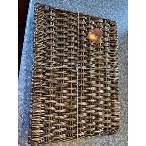 Harvest Willow Placemats Set of 4 Dark Brown Woven Wicker 18x13 Farmhouse Decor